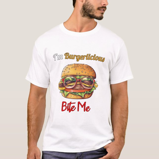 T-shirt Je suis Burgerlicious Bite Me (Devant)