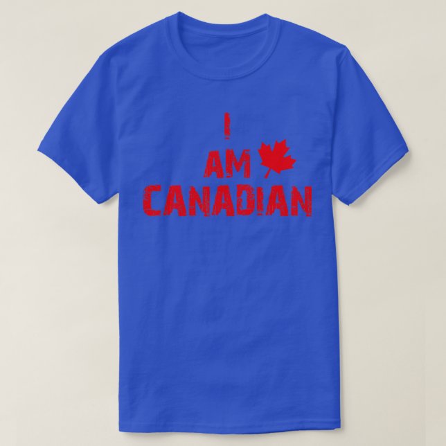 T-shirt Je suis Canadien Célébrant les racines du Canada F (Design devant)