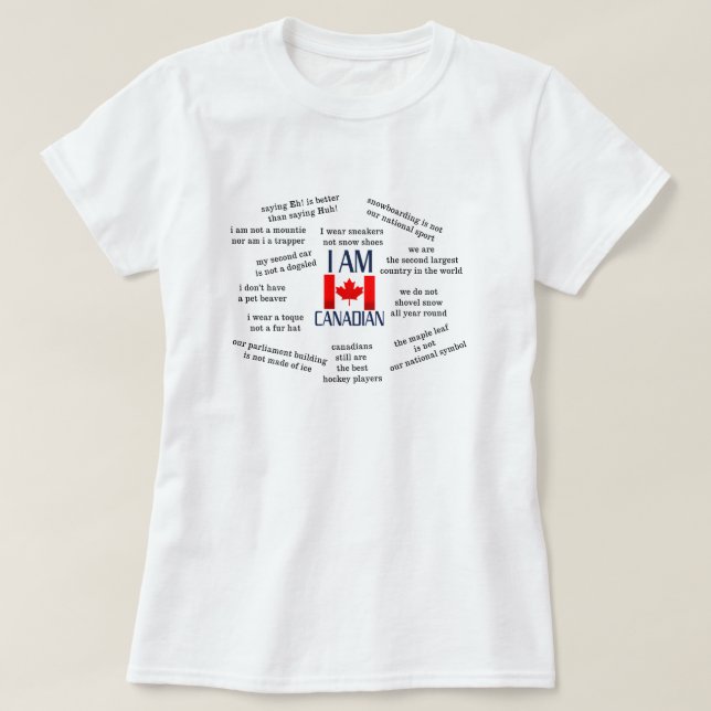 T-shirt Je suis Canadien - Vérités canadiennes (Design devant)