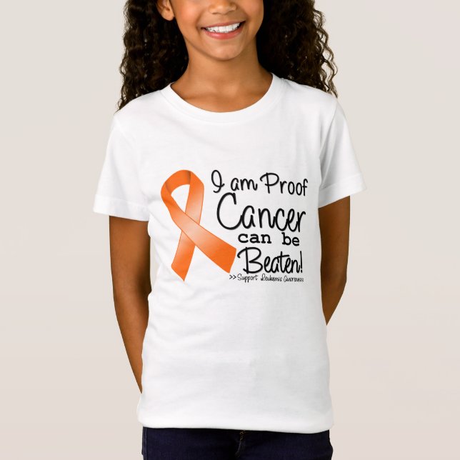 T-Shirt Je suis Cancer de leucémie de preuve peux être (Devant)