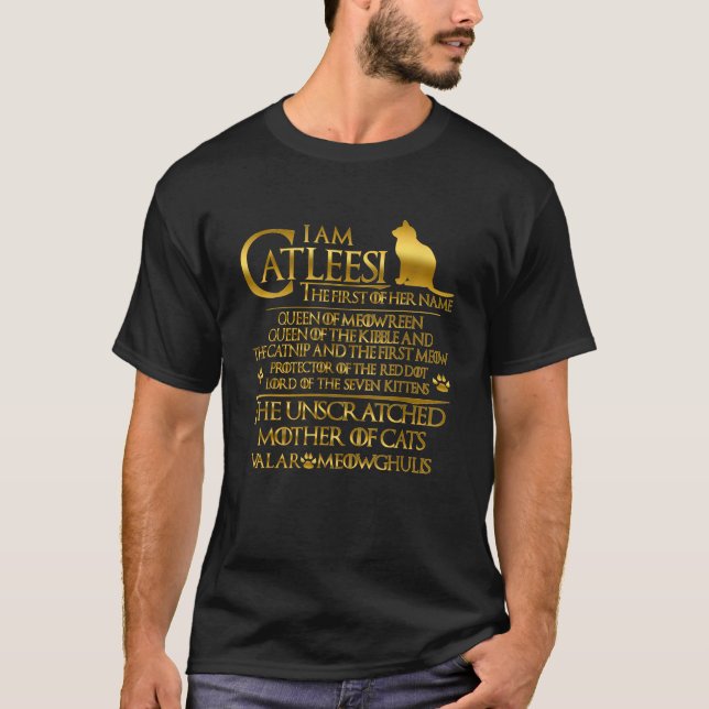 T-shirt Je suis Catleesi Mère des chats Tee drôle Ca pour  (Devant)