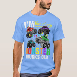T-shirt Je suis ce Monster Trucks Vieux 4ème anniversaire