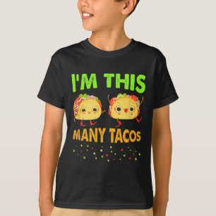 T-shirt Je suis ce nombre de tacos deuxième anniversaire M