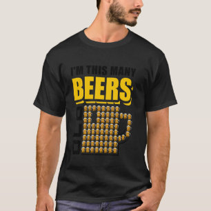 T-shirt Je suis cette beaucoup de bières vieux 70e anniver