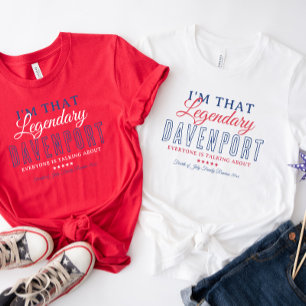 T-shirt Je suis cette réunion légendaire "Votre nom"