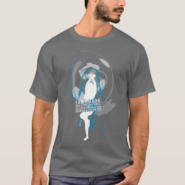 T-shirt Je suis chaos (la version grise) (Devant)