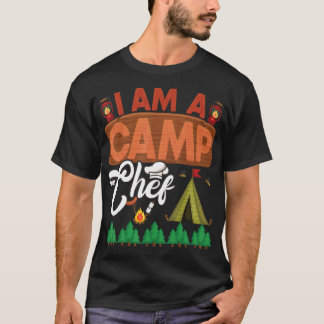 T-shirt Je Suis Chef De Camp Funny Camper Alimentation Cad