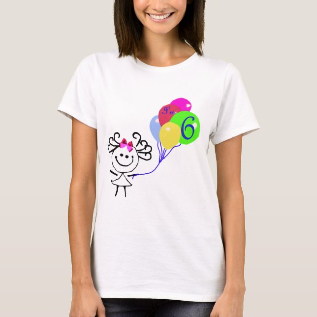 T-shirt Je suis chiffre de 6 bâtons (Devant)