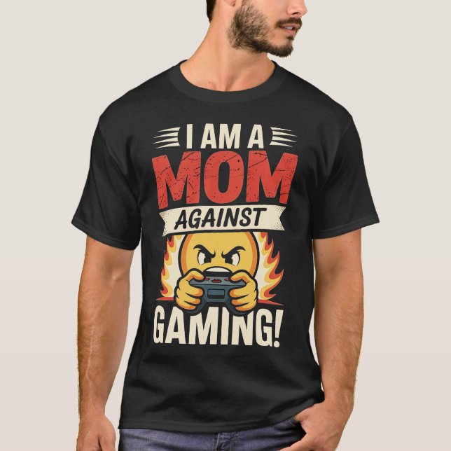 T-shirt Je suis contre GAMING-Photoroom (Devant)