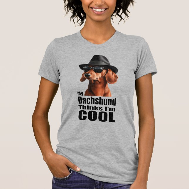 T-shirt Je suis Cool Dachshund (Devant)