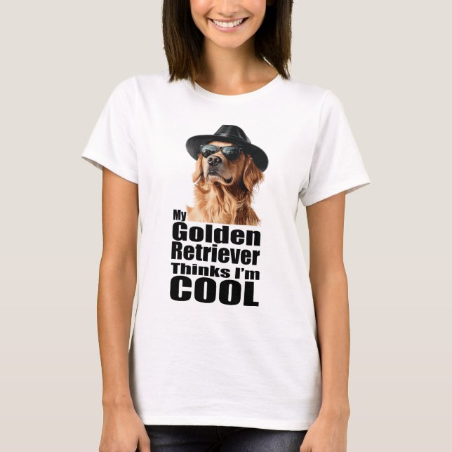 T-shirt Je suis Cool Golden Retriever (Devant)