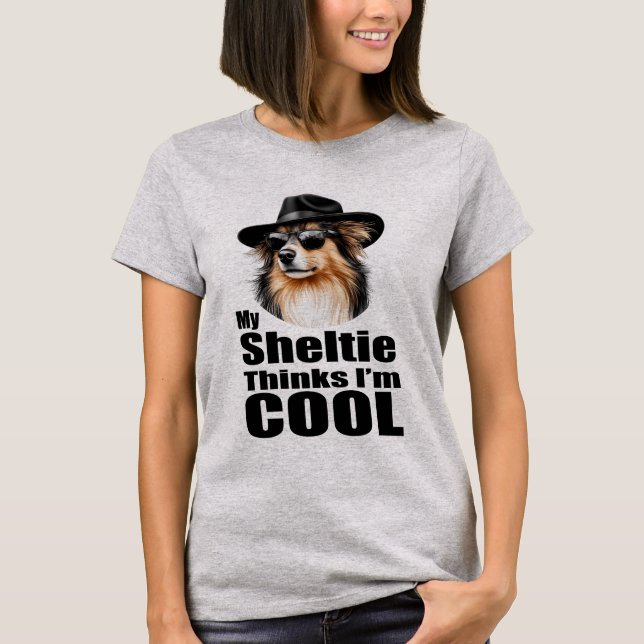T-shirt Je suis Cool Sheltie (Devant)