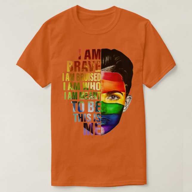 T-shirt Je suis courageux Je suis bruyant Je suis méchant  (Design devant)