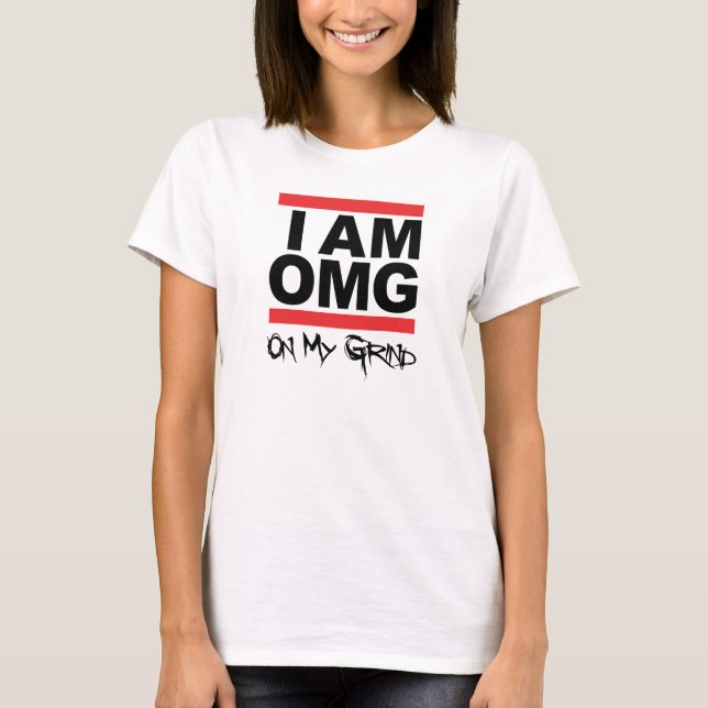 T-shirt Je suis courroie de spaghetti d'OMG (Devant)
