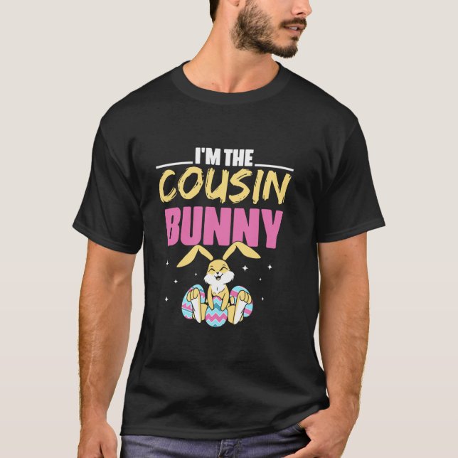 T-shirt Je suis Cousin Bunny Vacances Oeuf mignon Pâques l (Devant)