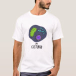 T-shirt Je suis Culturé Funny Bacteria Pun<br><div class="desc">Je suis Culturé Funny Bacteria Pun comporte un tas de bactéries mignonnes. Funny Pun cadeau pour la famille et les amis qui aiment faire des puns de bactéries cultivées.</div>