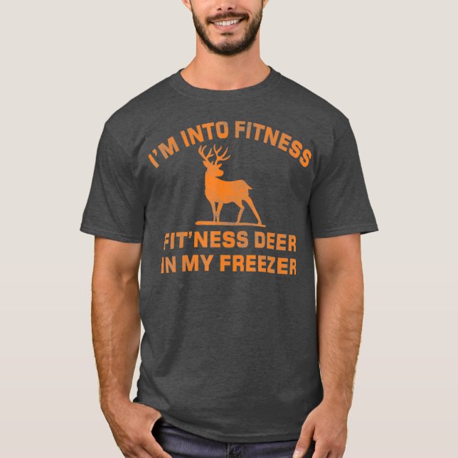 T-shirt Je Suis Dans Fitness FitNess Deer Dans Mon Congéla (Devant)