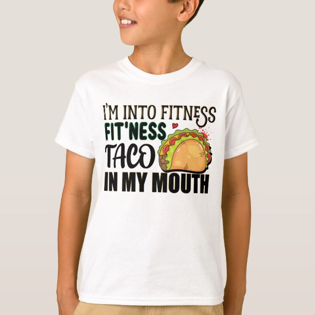 T-shirt Je suis dans Fitness Fitness Taco Dans Mes Tacos D (Devant)