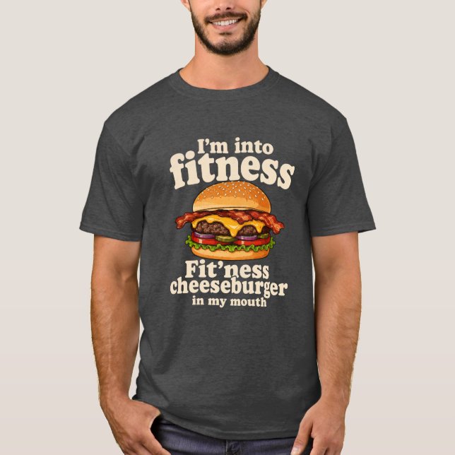 T-shirt Je suis dans l'aptitude Cheeseburger Dans Ma Bouch (Devant)