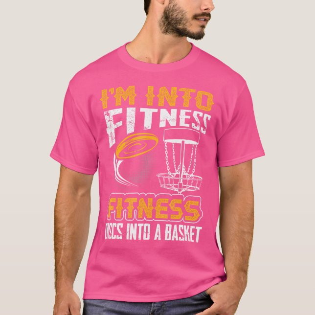 T-shirt Je Suis Dans Les Disques De Fitness Dans Un Panier (Devant)