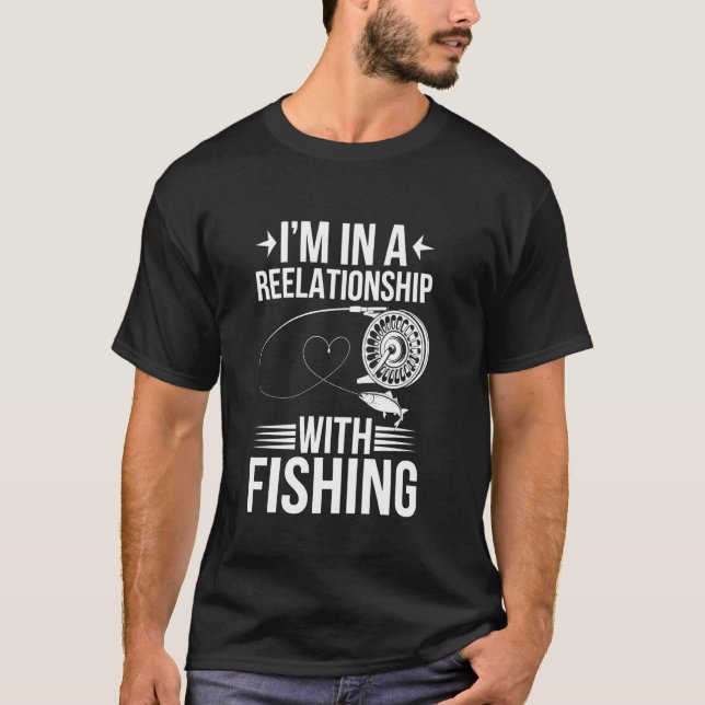 T-shirt Je suis dans une relation avec la pêche (Devant)