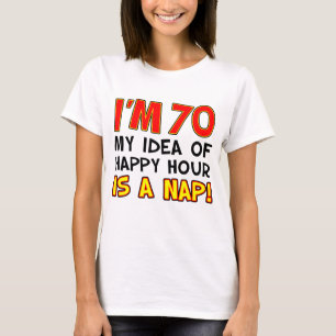 T-shirt Je suis de 70 heures heureuses est petit somme