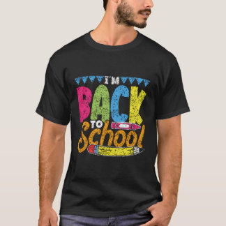 T-shirt Je Suis De Retour À L'École Élèves Enseignant Des
