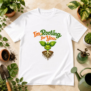 T-shirt Je Suis De Tout Cœur Avec Toi Humour Végétal	