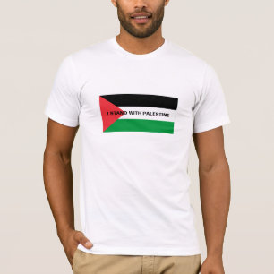 T-shirt Je suis debout avec la Palestine Black text Palest