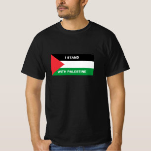 T-shirt Je suis debout avec la Palestine texte personnalis
