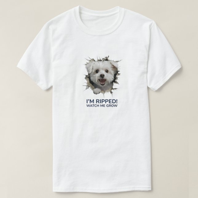 T-shirt Je suis déchiré ! Tee-shirt de rupture pour chiots (Design devant)
