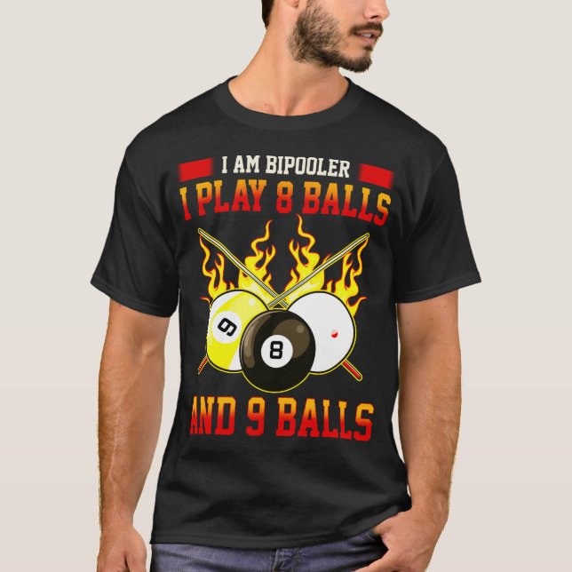 T-shirt Je suis des billards drôles de boules du jeu de (Devant)