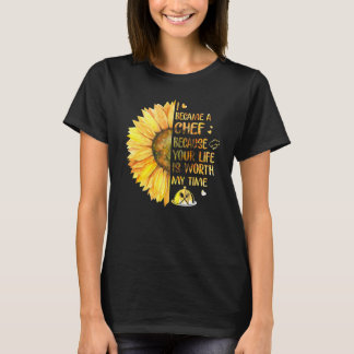 T-shirt Je Suis Devenu Chef Parce Que Votre Vie Vaut Mon T
