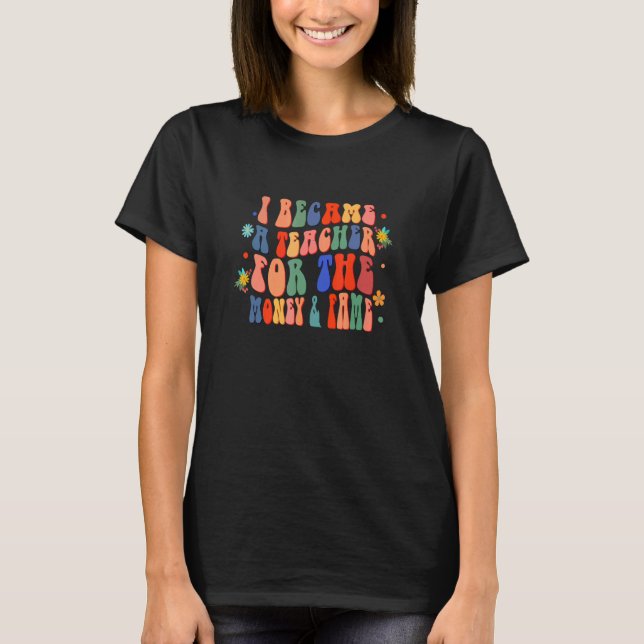 T-shirt Je Suis Devenu Enseignant Pour L'Enseignant Argent (Devant)