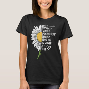 T-shirt Je Suis Devenu Psychologue Psychologique Fleur De