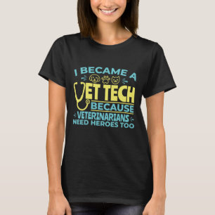T-shirt Je suis devenu technicien vétérinaire Citation drô