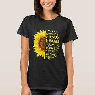 T-shirt Je suis devenu tourneur de vache Tournesol