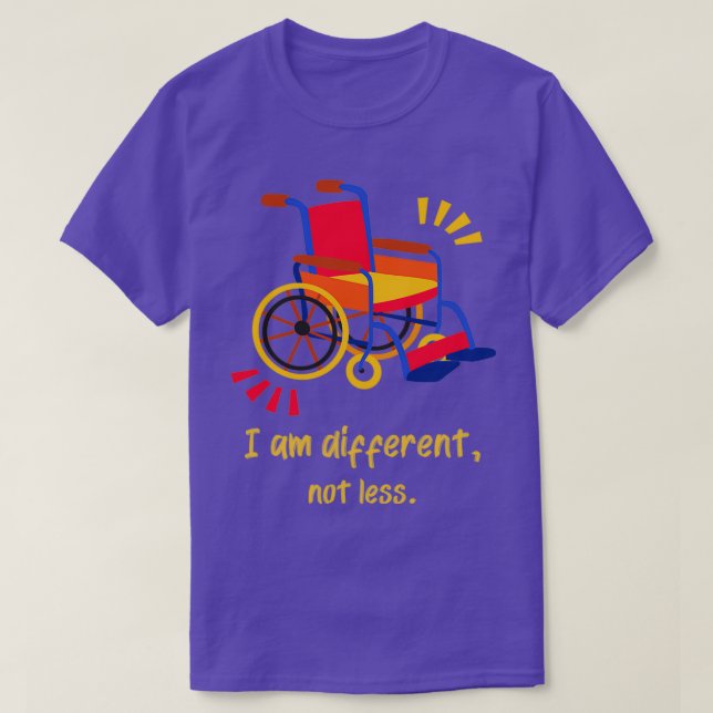T-shirt Je Suis Différent Pas Moins Chemise (Design devant)