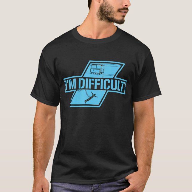 T-shirt Je suis difficile Bungee Jumping Adrenaline Bungee (Devant)