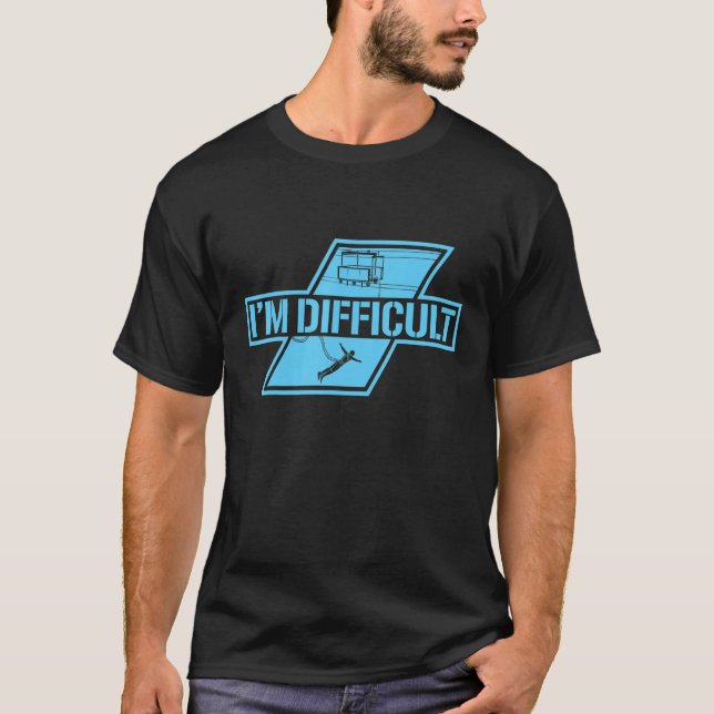 T-shirt Je suis difficile Bungee Jumping Adrenaline Bungee (Devant)