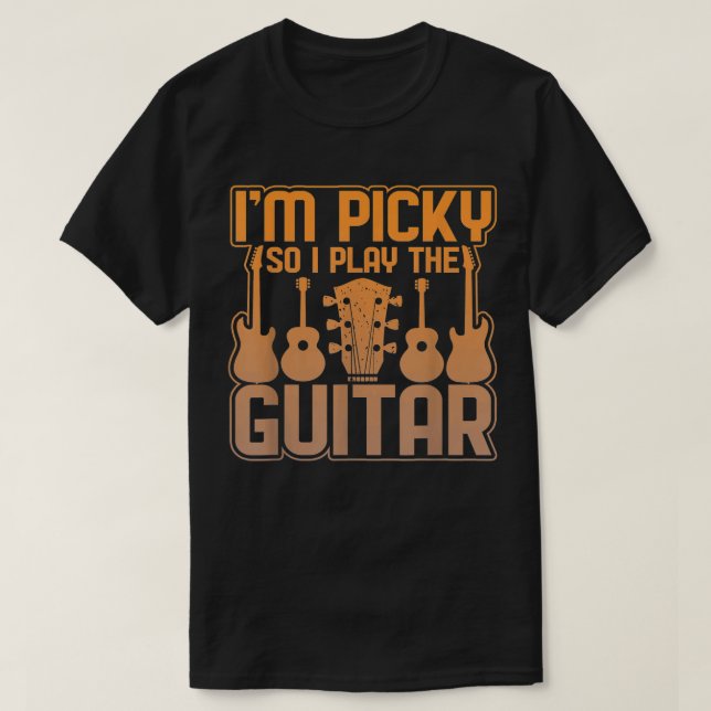 T-shirt Je suis difficile donc je joue le médiator graphiq (Design devant)