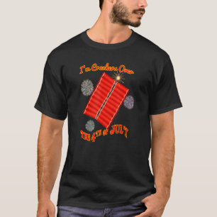T-shirt Je suis dingue des pétards du 4 juillet