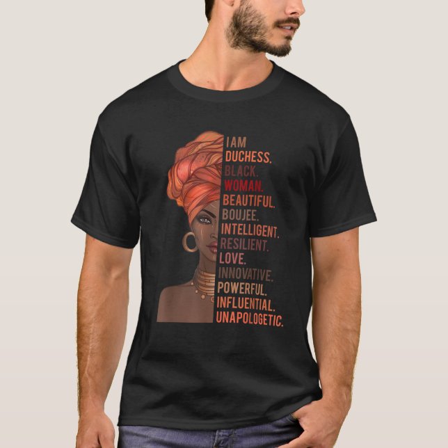 T-shirt Je suis Duchesse Black Woman Histoire Mois 2020 Fi (Devant)