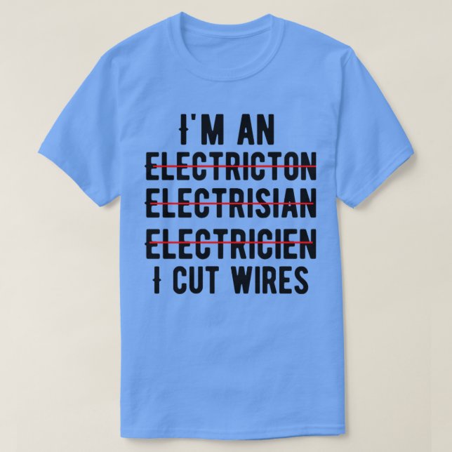 T-shirt Je suis électricien (Design devant)