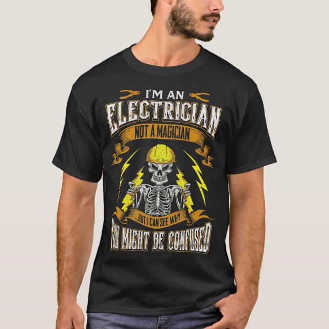 T-shirt Je Suis Électricien (Devant)