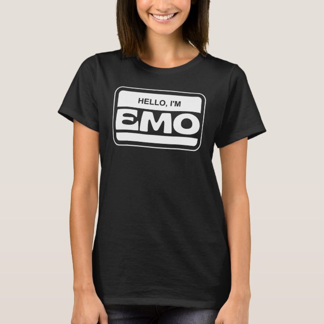 T-shirt Je Suis Emo Bonjour Emo Je suis Emo Alors Quel Emo (Devant)