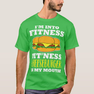 T-shirt Je Suis En Fitness Fitness Cheeseburger Dans Ma Bo
