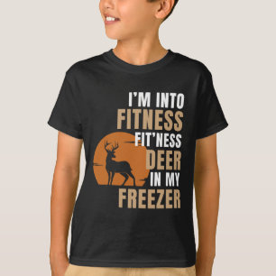T-shirt Je suis en forme Deer Freezer Funny Deer Hunting H