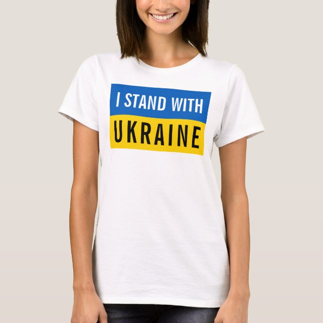 T-shirt Je Suis En Politique Avec L'Ukraine (Devant)
