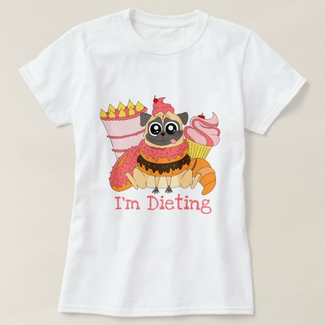 T-shirt Je suis en régime (Design devant)